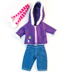 Educators Resource Miniland Cold Weather Purple Fleece Doll Outfit for 12-5/8" Dolls* Stuffed Animals & Plush Toys