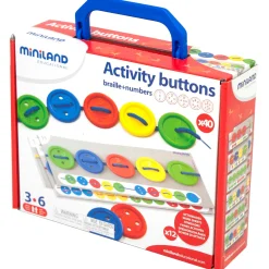 Educators Resource Miniland Educational Activity Buttons Set - 57 Pieces for Learning and Development* Preschool Education Toys & Activities