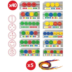 Educators Resource Miniland Educational Activity Buttons Set - 57 Pieces for Learning and Development* Preschool Education Toys & Activities