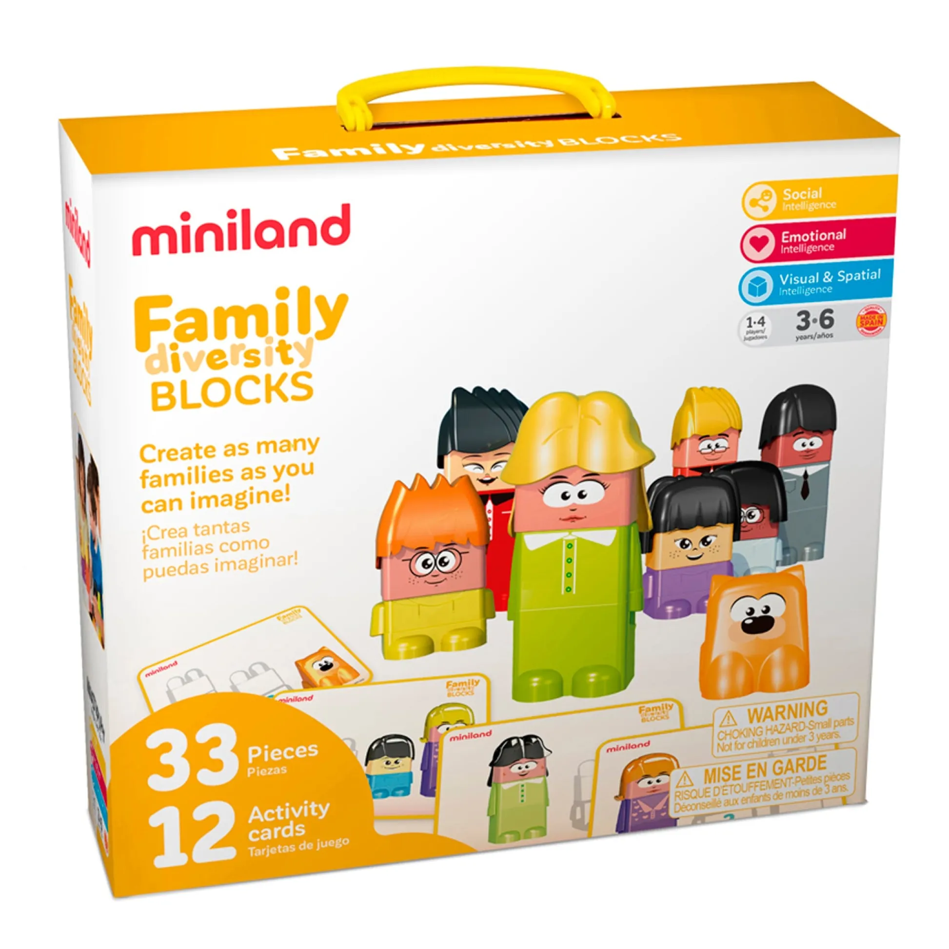 Educators Resource Miniland Educational Family Diversity Blocks - Social Emotional Learning Toy* Preschool Education Toys & Activities|Social & Emotional Skills