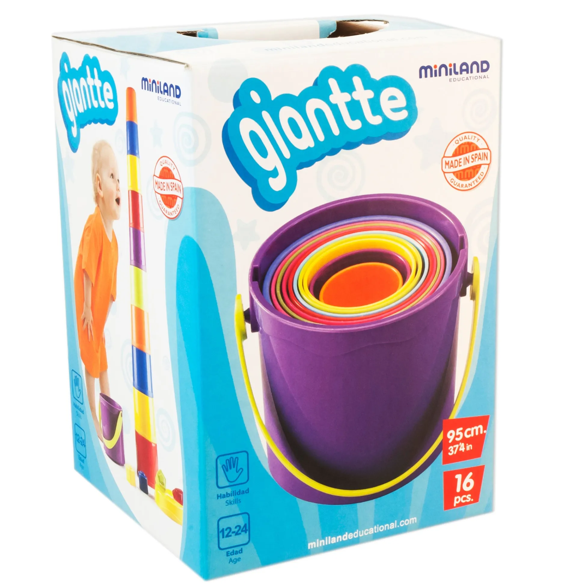 Educators Resource Miniland Educational Giantte Stacking and Nesting Game - 16 Pieces* Blocks, Sorting & Stacking Toys