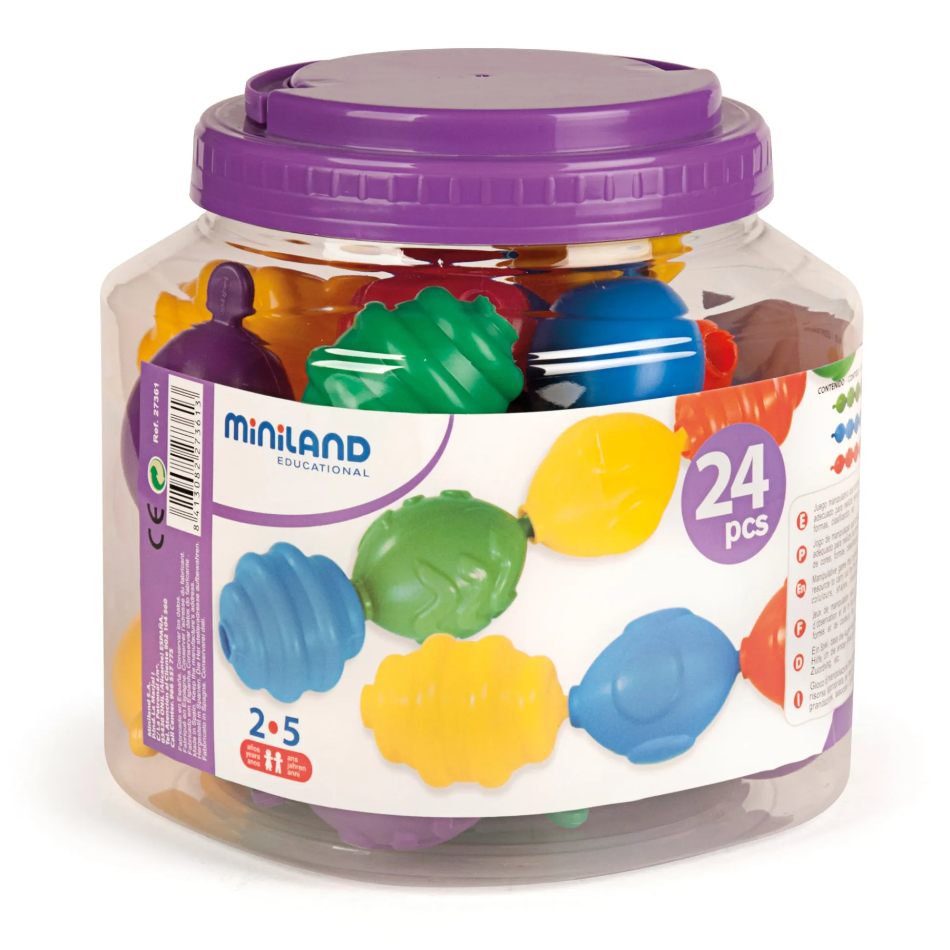 Educators Resource Miniland Educational Maxichain - Colorful Interlocking Pieces - Pack of 24* Preschool Education Toys & Activities|Preschool Building Sets & Blocks