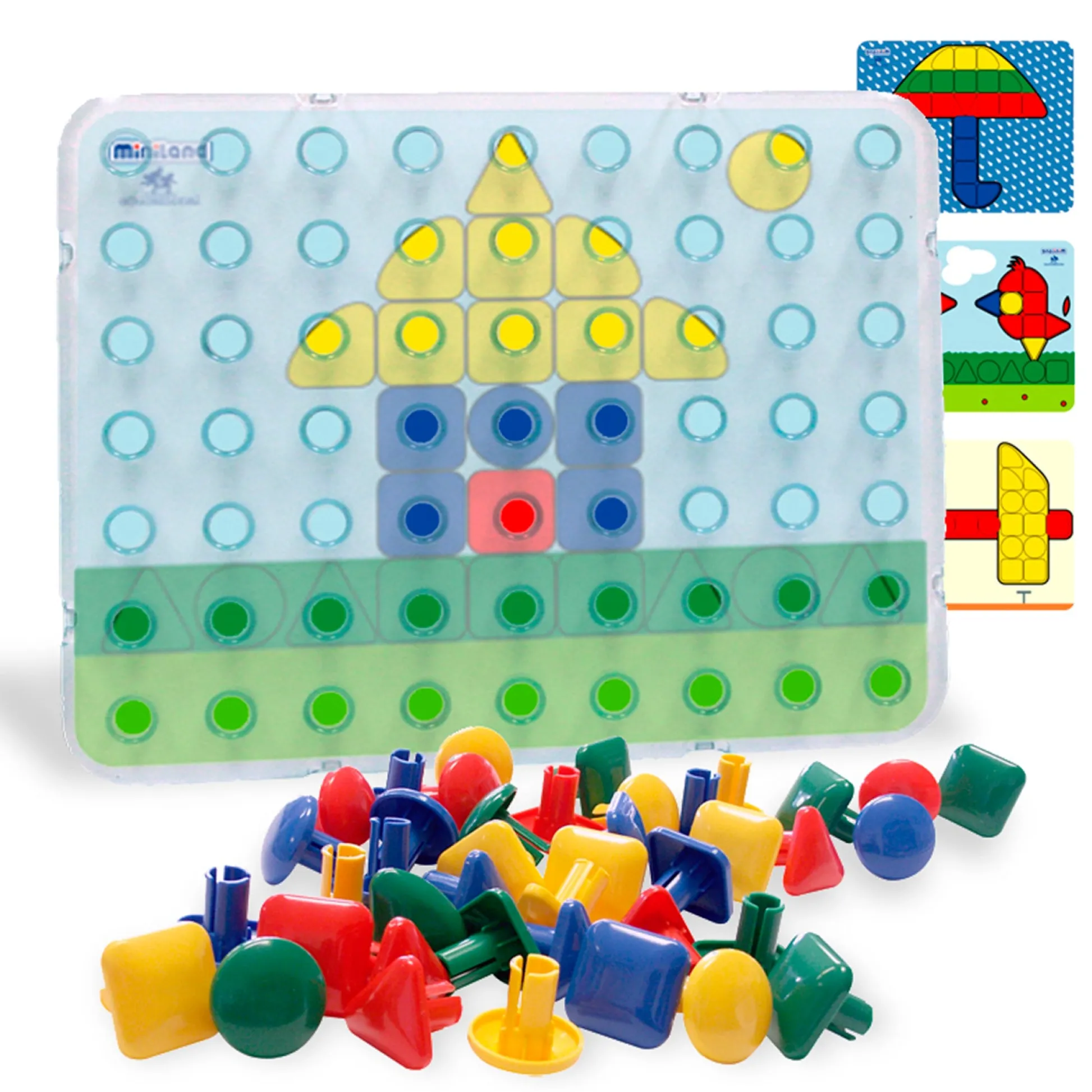 Educators Resource Miniland Educational Super Pegs Set - Large Pegs for Easy Handling - 69 Pieces* Preschool Education Toys & Activities