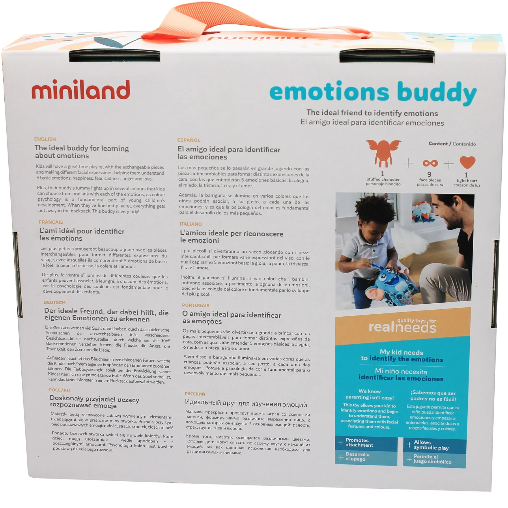 Educators Resource Miniland Emotions Buddy - Interactive Emotion Discovery Toy* Preschool Education Toys & Activities|Social & Emotional Skills