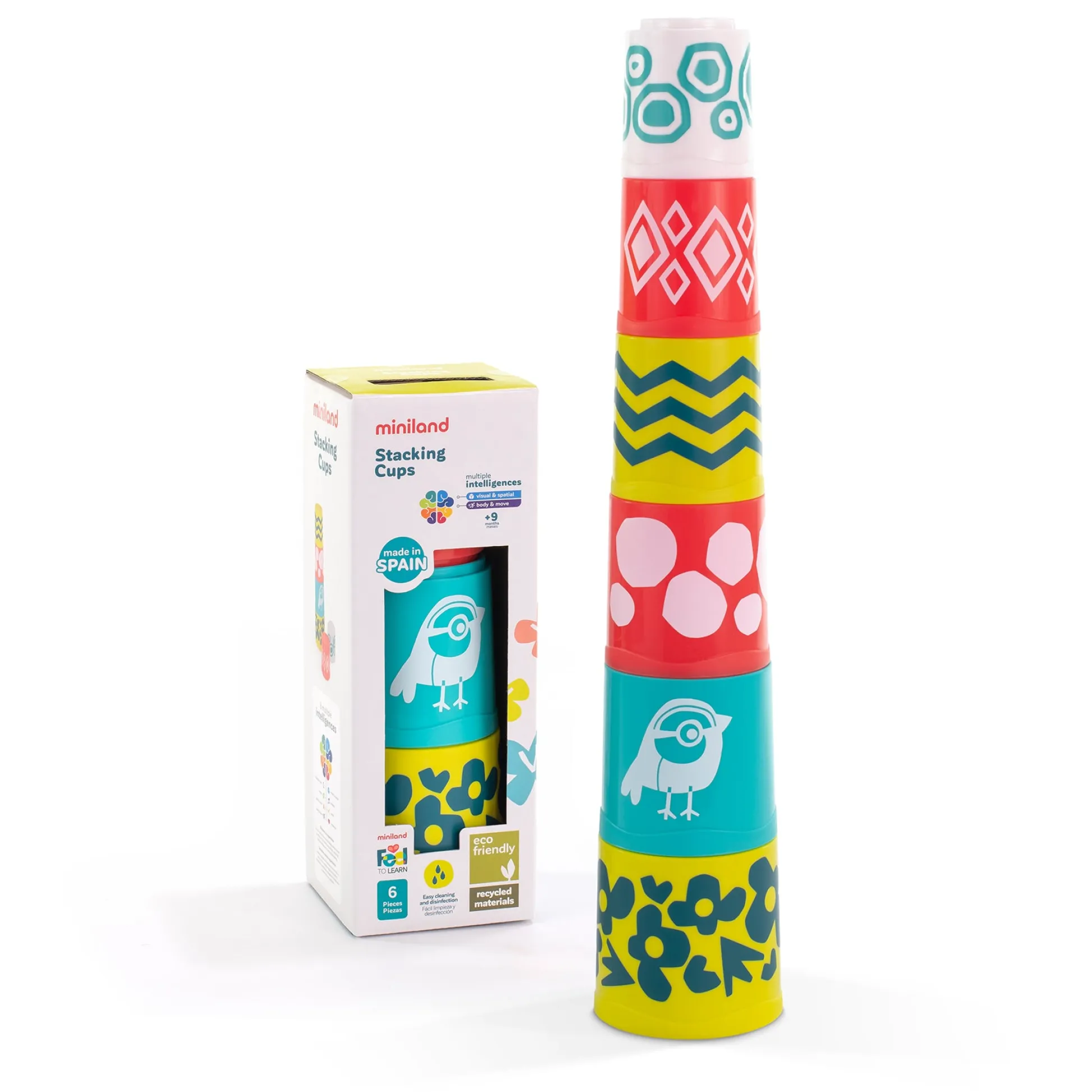 Educators Resource Miniland Feel to Learn - Eco-Friendly Stacking Cups* Blocks, Sorting & Stacking Toys