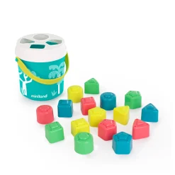Educators Resource Miniland Feel to Learn - Shape Sorting Bucket - Vibrant Turquoise* Preschool Education Toys & Activities
