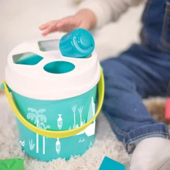 Educators Resource Miniland Feel to Learn - Shape Sorting Bucket - Vibrant Turquoise* Preschool Education Toys & Activities