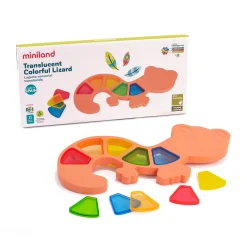 Educators Resource Miniland Feel to Learn - Translucent Colorful Lizard - Sensory Play Set* Preschool Education Toys & Activities