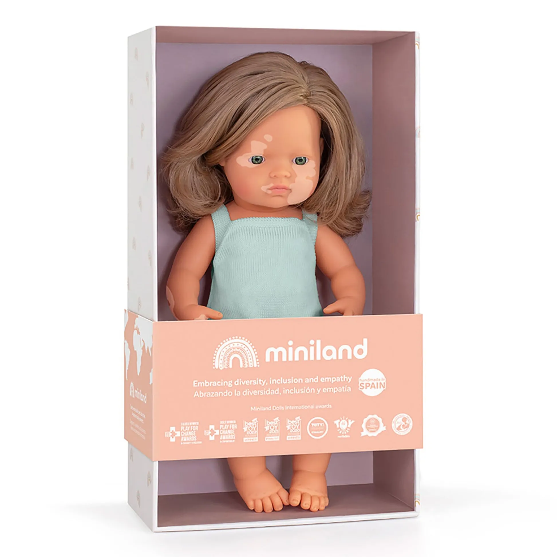 Educators Resource Miniland 15-inch Baby Doll with Vitiligo - Golden Locks* Baby Dolls|Stuffed Animals & Plush Toys