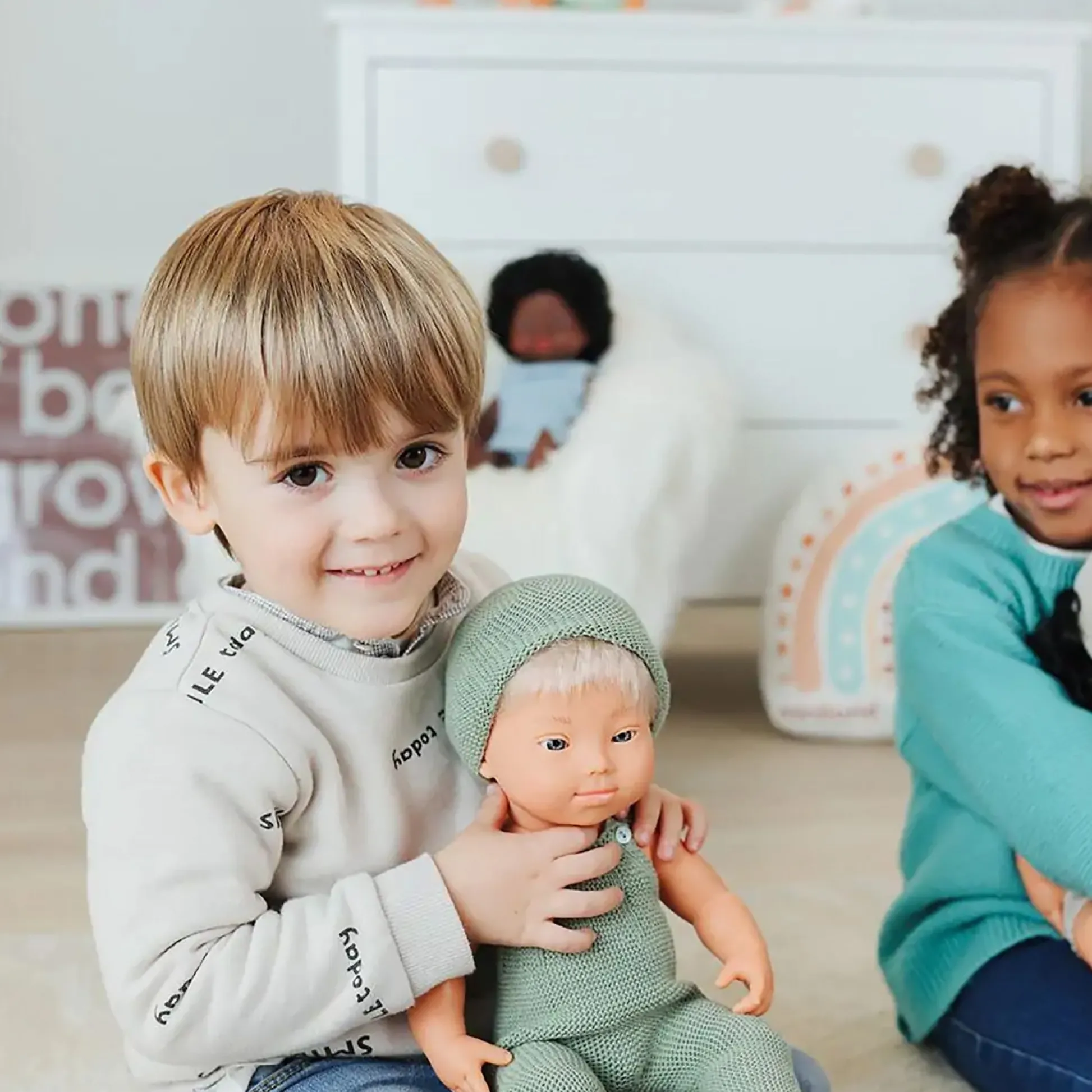 Educators Resource Miniland Knitted Outfit & Beanie for 15" Dolls - Eco-Friendly* Stuffed Animals & Plush Toys
