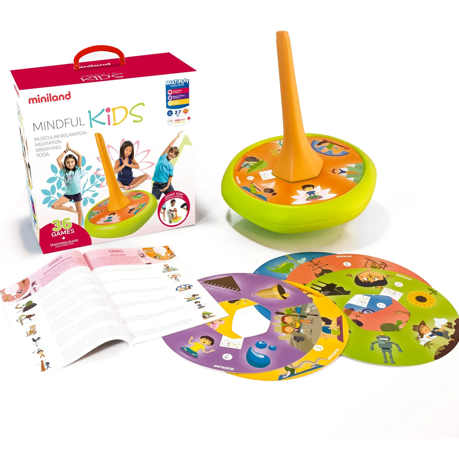 Educators Resource Miniland Mindful Kids - Giant Mindfulness Spinning Top - Multitheme* Social & Emotional Skills|Preschool Education Toys & Activities