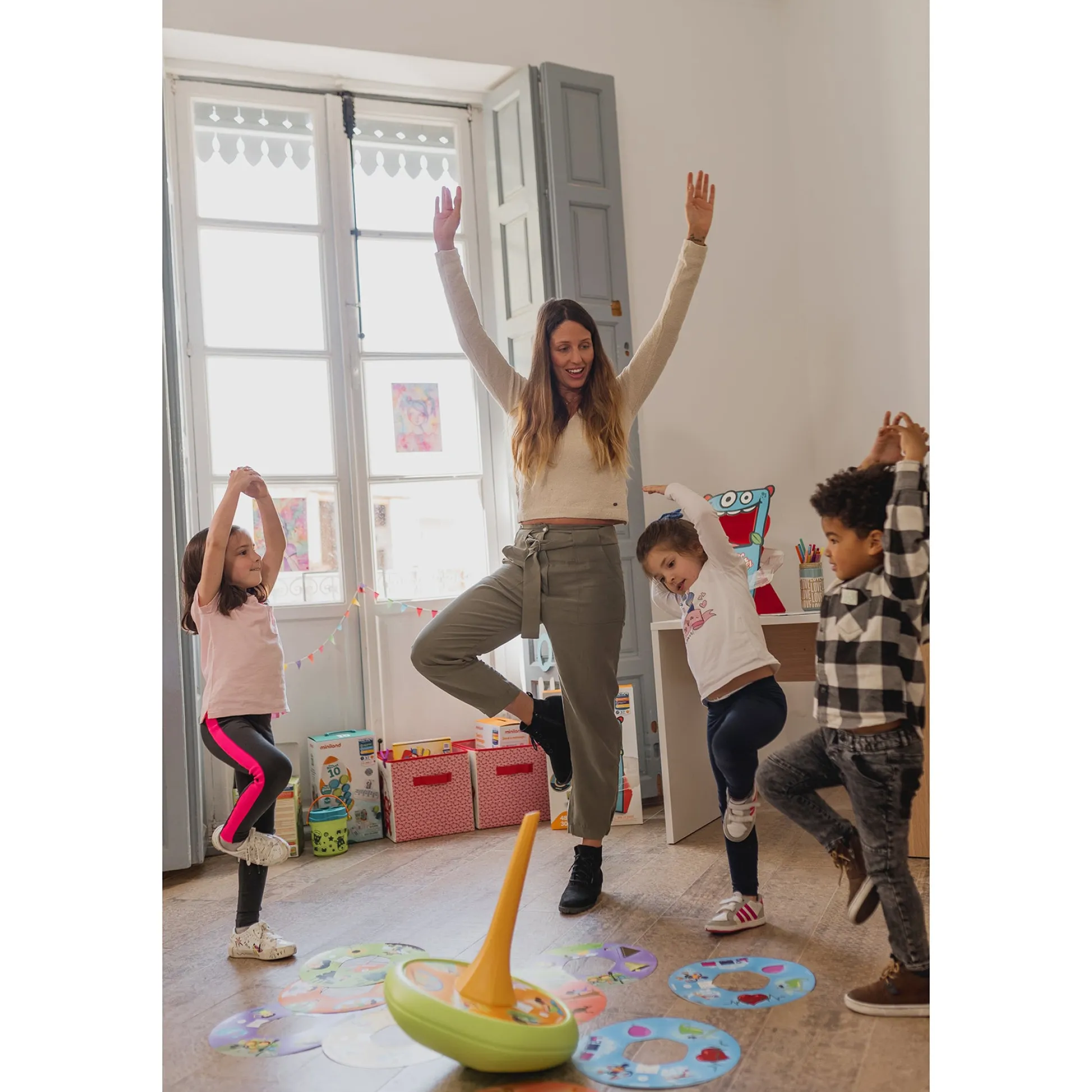 Educators Resource Miniland Mindful Kids - Giant Mindfulness Spinning Top - Multitheme* Social & Emotional Skills|Preschool Education Toys & Activities