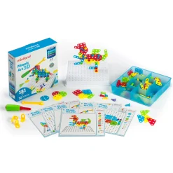Educators Resource Miniland Mosaic Art Set - Creative Building for Kids - 180 Pieces* Preschool Building Sets & Blocks|Preschool Education Toys & Activities