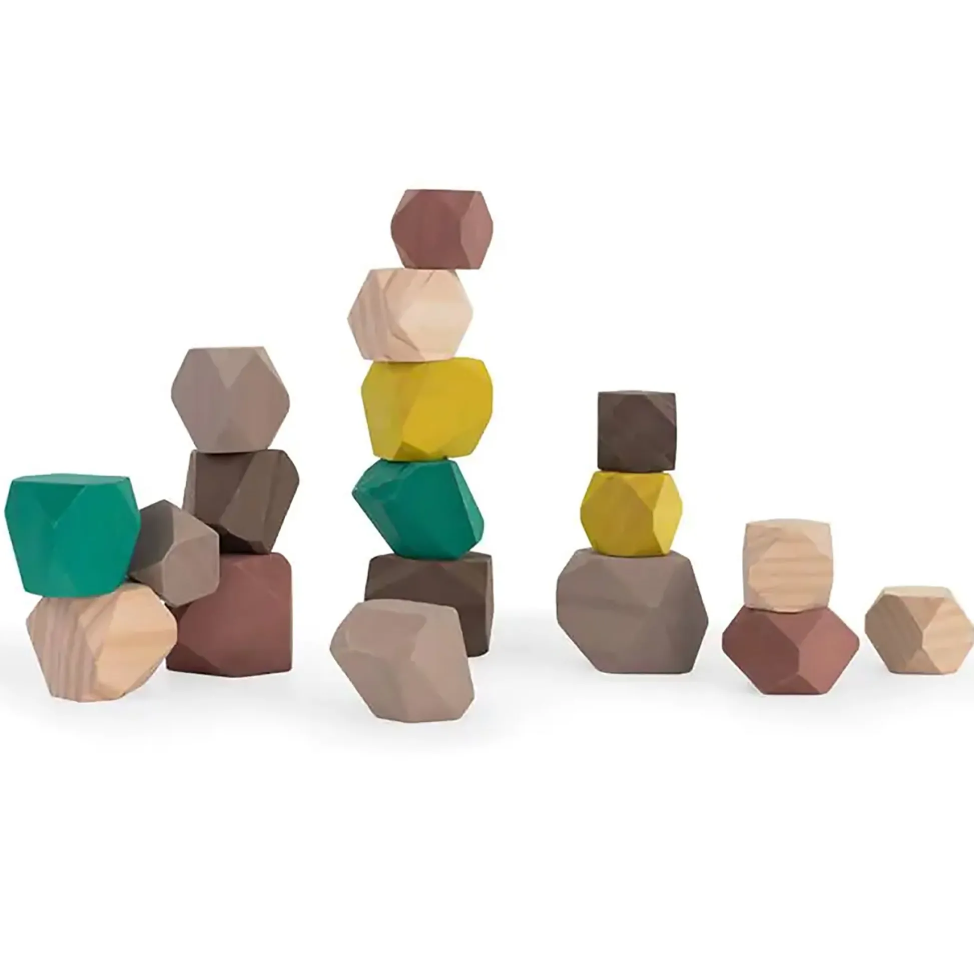Educators Resource Miniland Towering Wooden Stones - 18-Piece Eco-Friendly Building Set* Wood & Jumbo Blocks