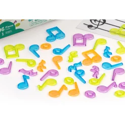 Educators Resource Miniland Translucent Musical Counters - Vibrant Note-Shaped Pieces for Early Learning* Musical & Sound Toys|Musical Toys & Instruments