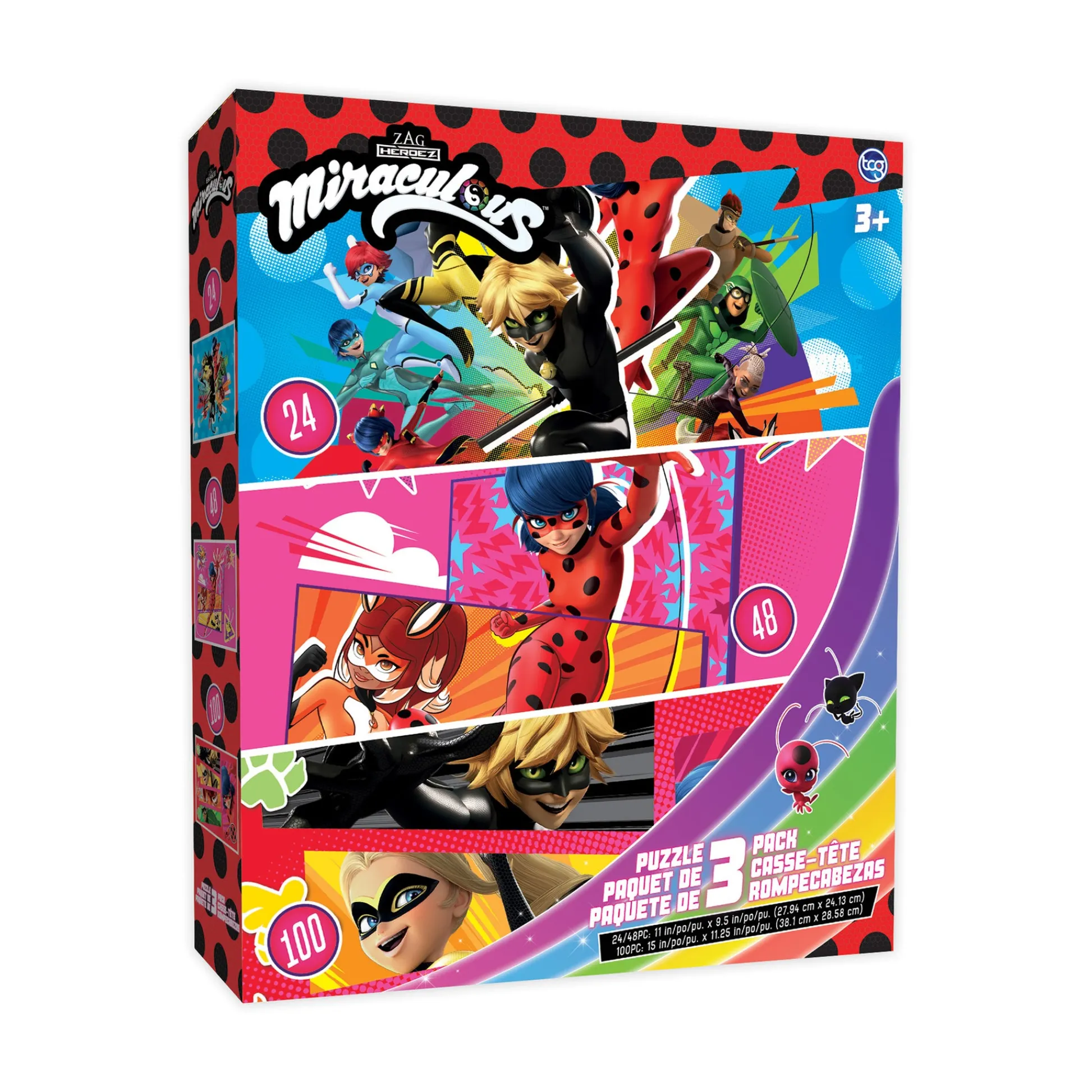 The Distribution Solutions Miraculous Ladybug & Cat Noir 3 Pack Puzzles* Puzzles