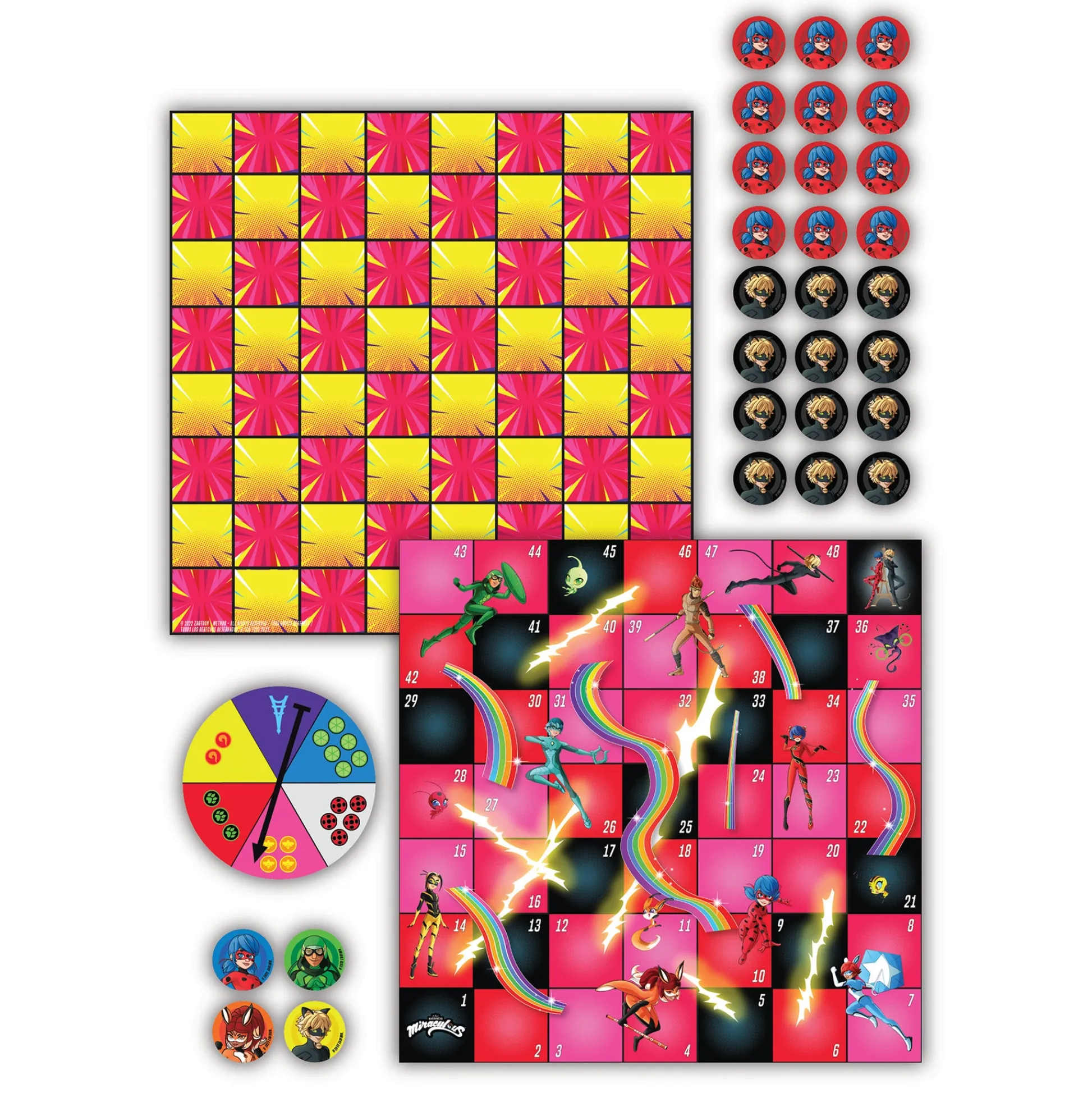 The Distribution Solutions Miraculous Ladybug 2-in-1 Board Game Set* Role-Playing Games|Board Games