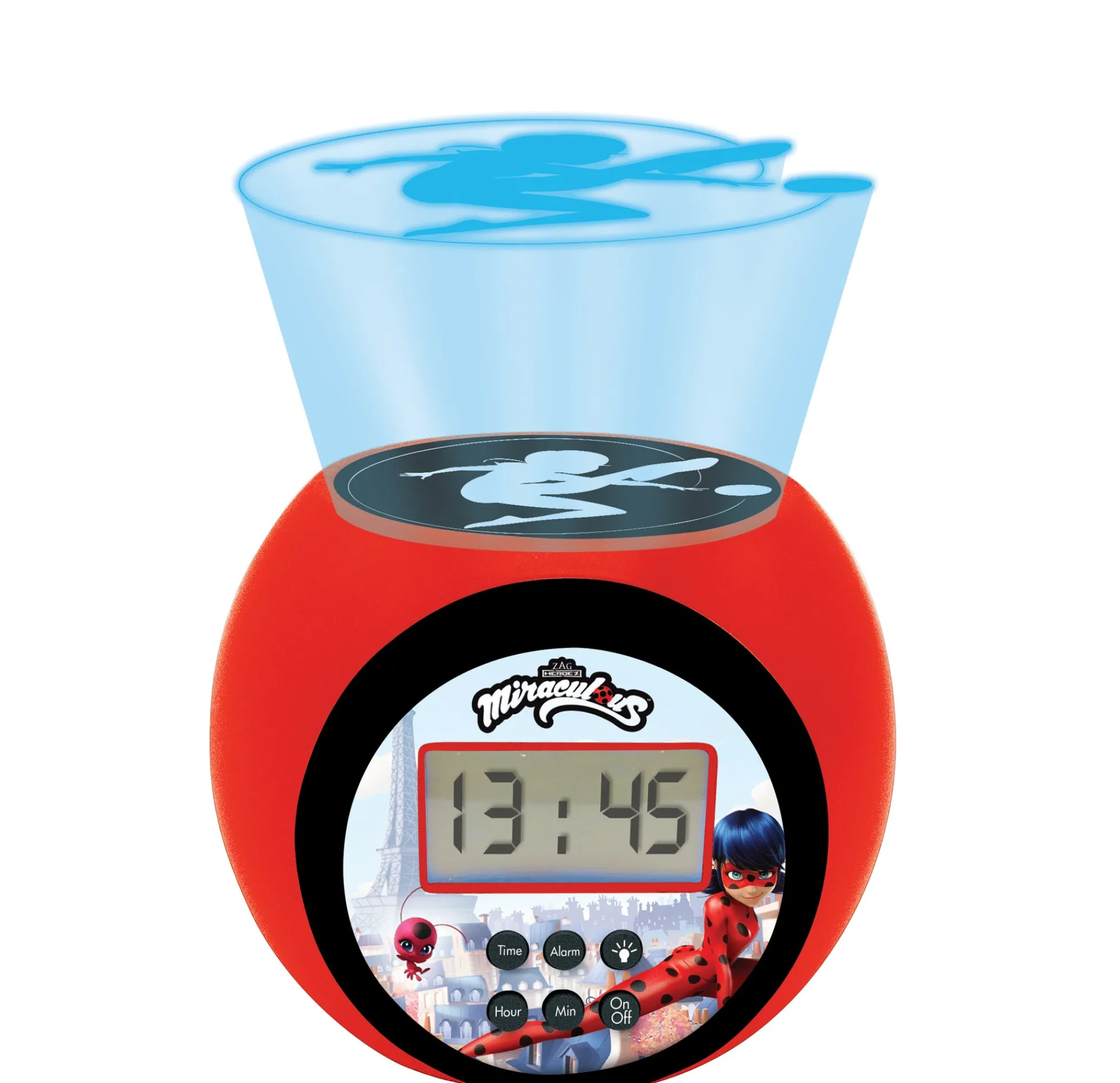 Lexibook Miraculous Ladybug Projector Alarm Clock - Kids' Nightlight - Red* Electronics