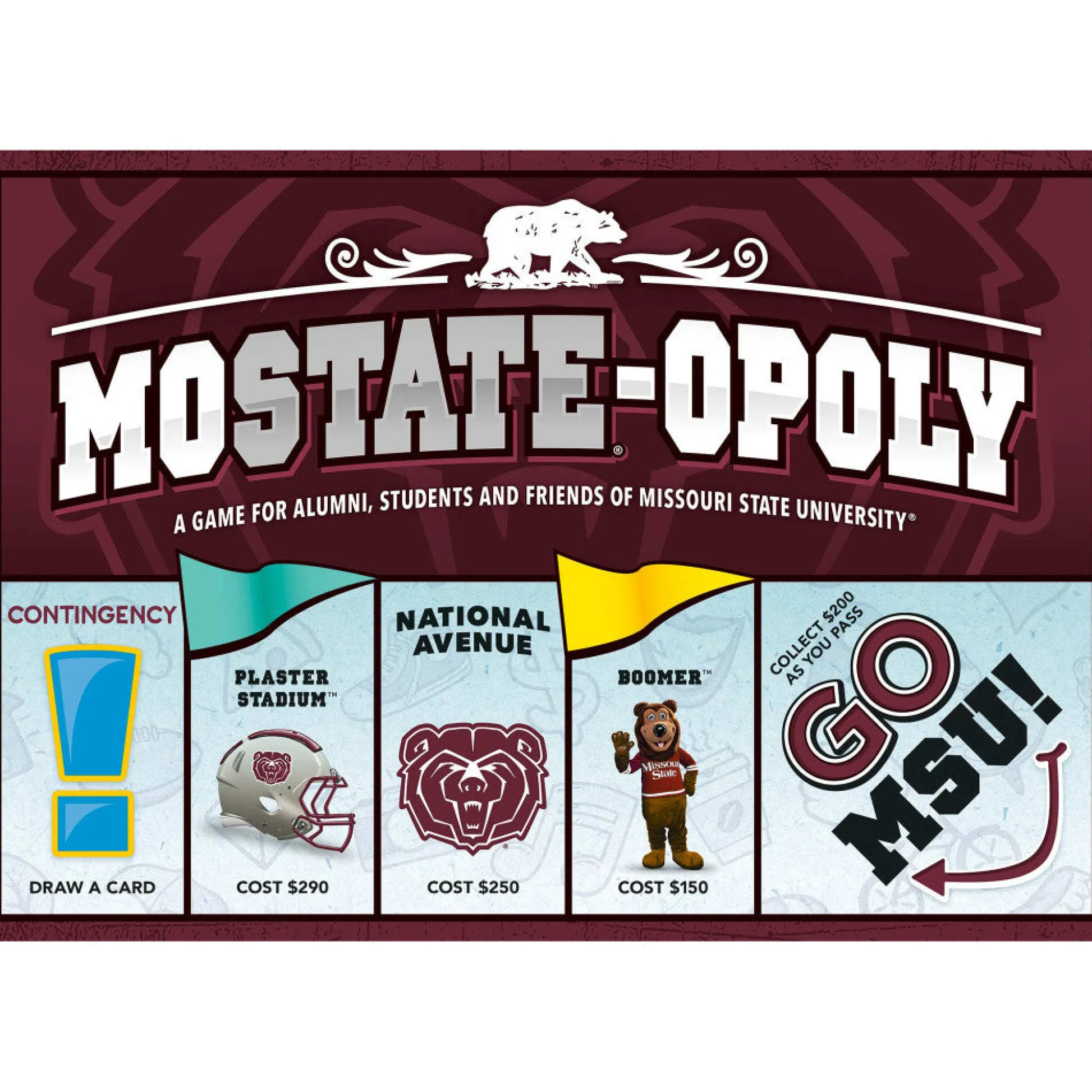 Flat River Group Missouri State University Mo State-Opoly Board Game* Board Games|Role-Playing Games