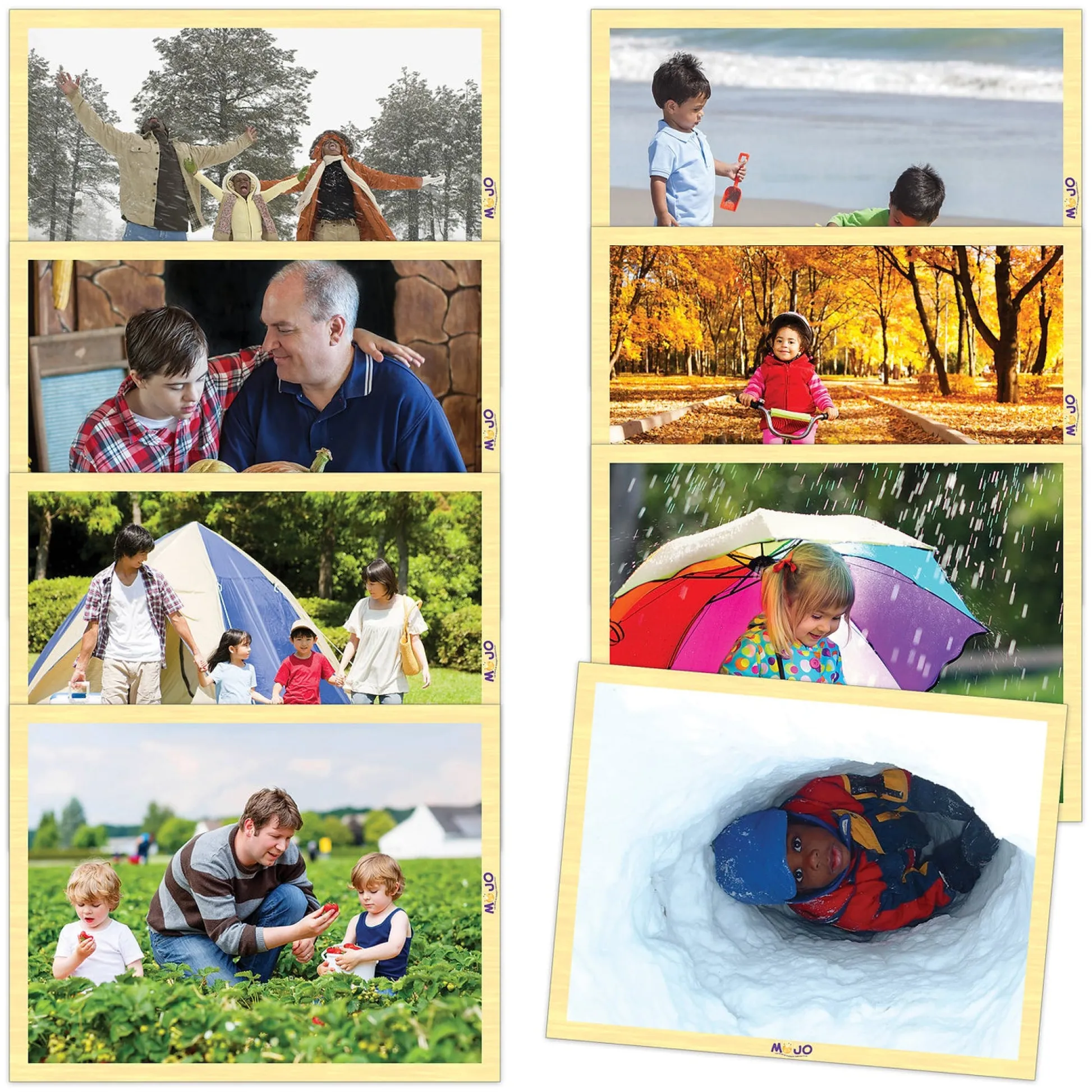 Educators Resource MOJO Change of Seasons 8-Pack Wooden Puzzles - Educational Set* Puzzles