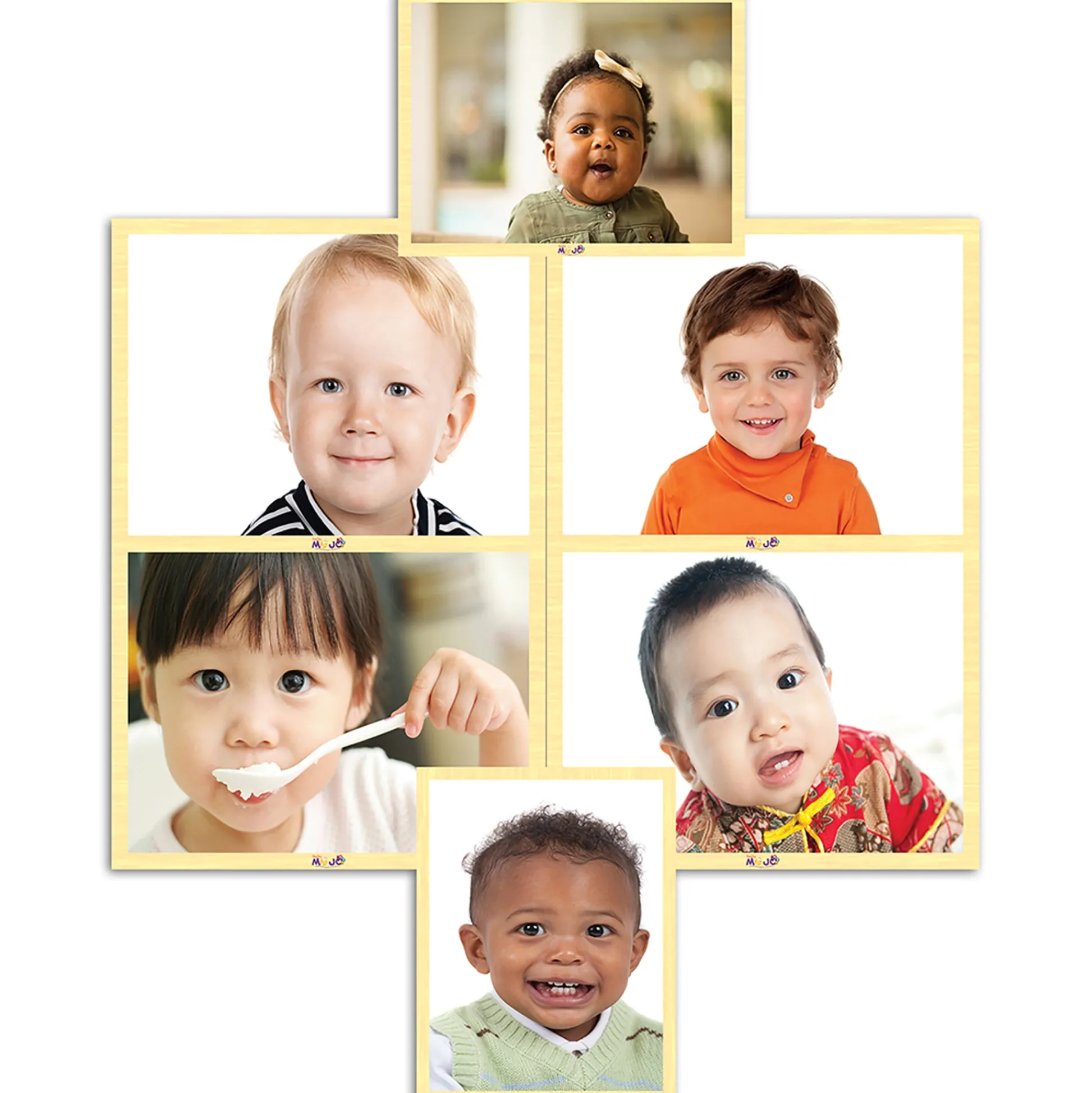 Educators Resource Mojo Diverse Faces 6-Pack Wooden Puzzles* Puzzles|Social & Emotional Skills