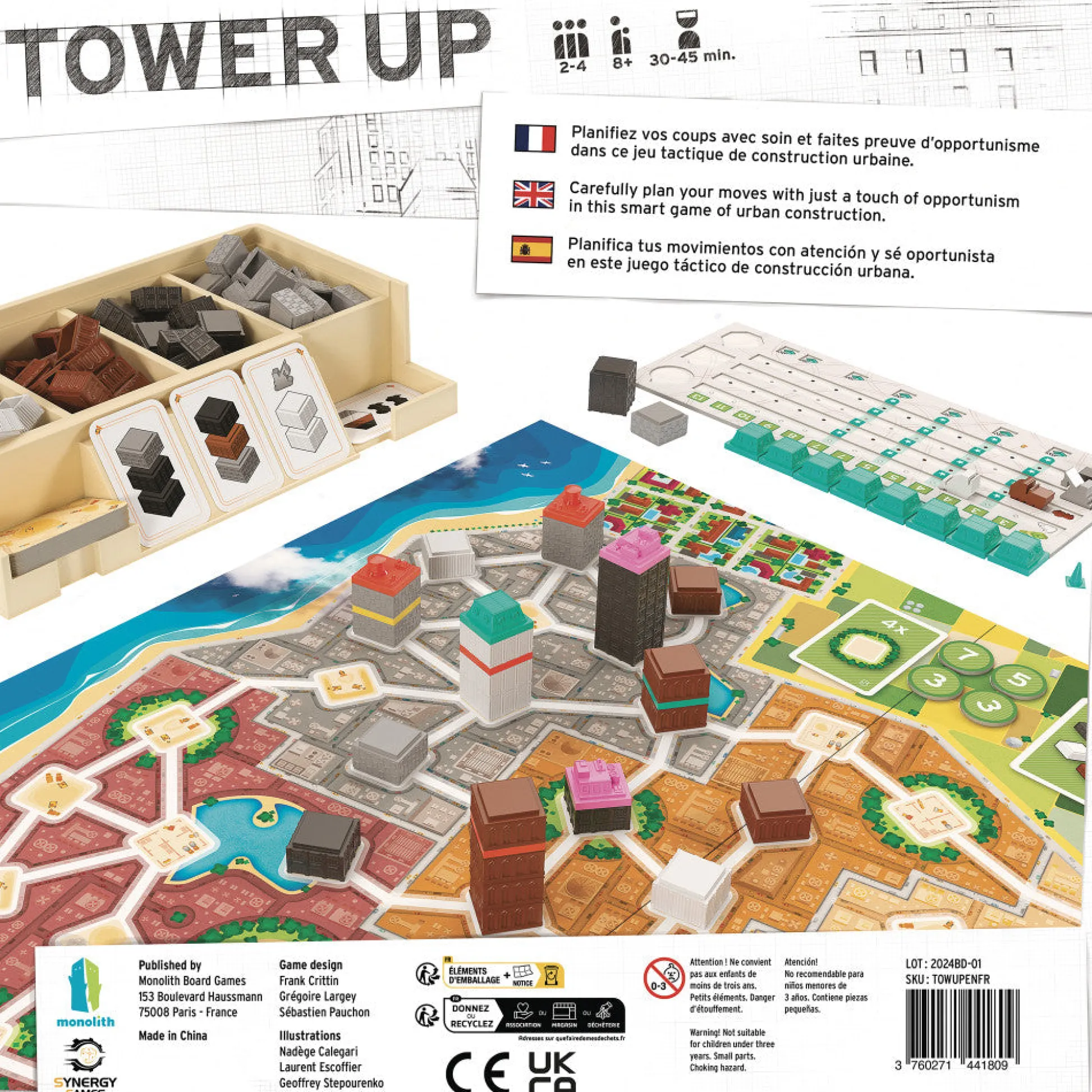 Flat River Group Monolith Board Games: Tower Up - City Building Extravaganza* Role-Playing Games|Board Games