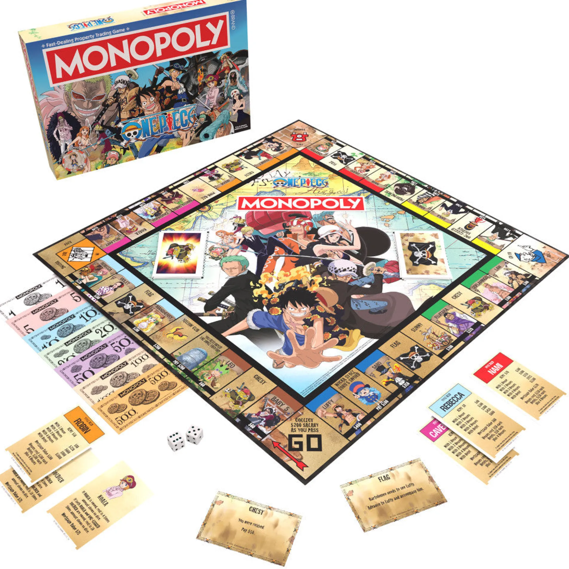 Flat River Group MONOPOLY One Piece Dressrosa Edition - Collectible Board Game, Ages 8+* Role-Playing Games|Board Games