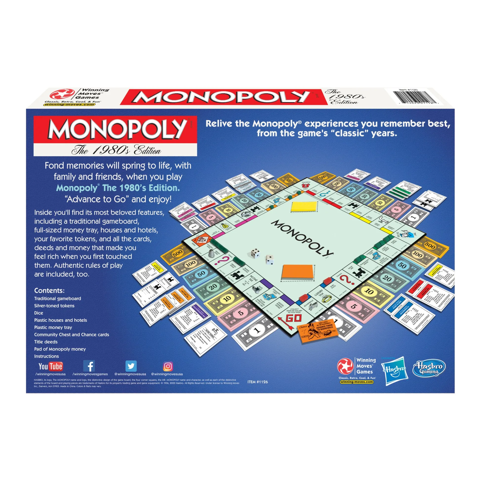 AreYouGame Monopoly 1980's Edition Classic Board Game by Winning Moves* Role-Playing Games|Board Games