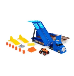 Macy's - Supplier Monster Jam 2-in-1 Transforming Hauler Playset with 1:64 El Toro Loco Truck* Playsets & Vehicles