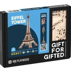 Educators Resource Mr.PLAYWOOD Eiffel Tower Wooden 3D Puzzle - Eco-Friendly STEM Building Kit* Puzzles