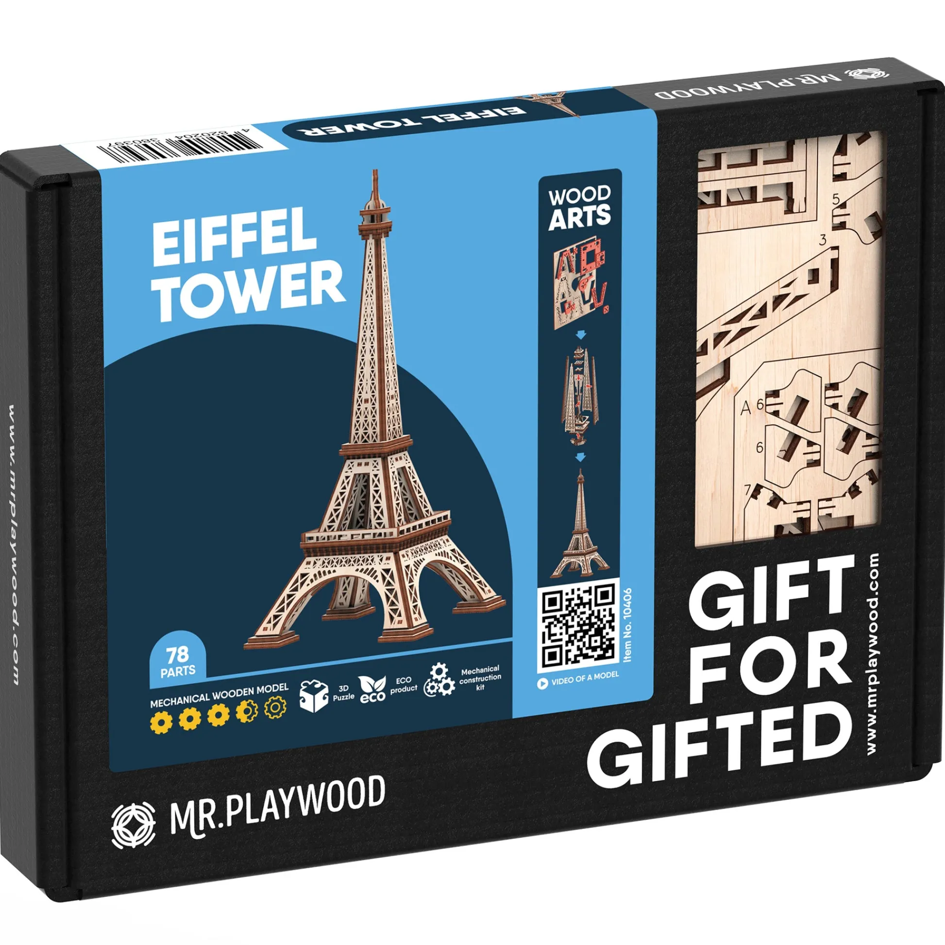 Educators Resource Mr.PLAYWOOD Eiffel Tower Wooden 3D Puzzle - Eco-Friendly STEM Building Kit* Puzzles