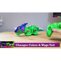 Flat River Group MukikiM Kool Kreepers RC-Rex - Color-Changing Dinosaur - Green & Blue* Preschool Education Toys & Activities
