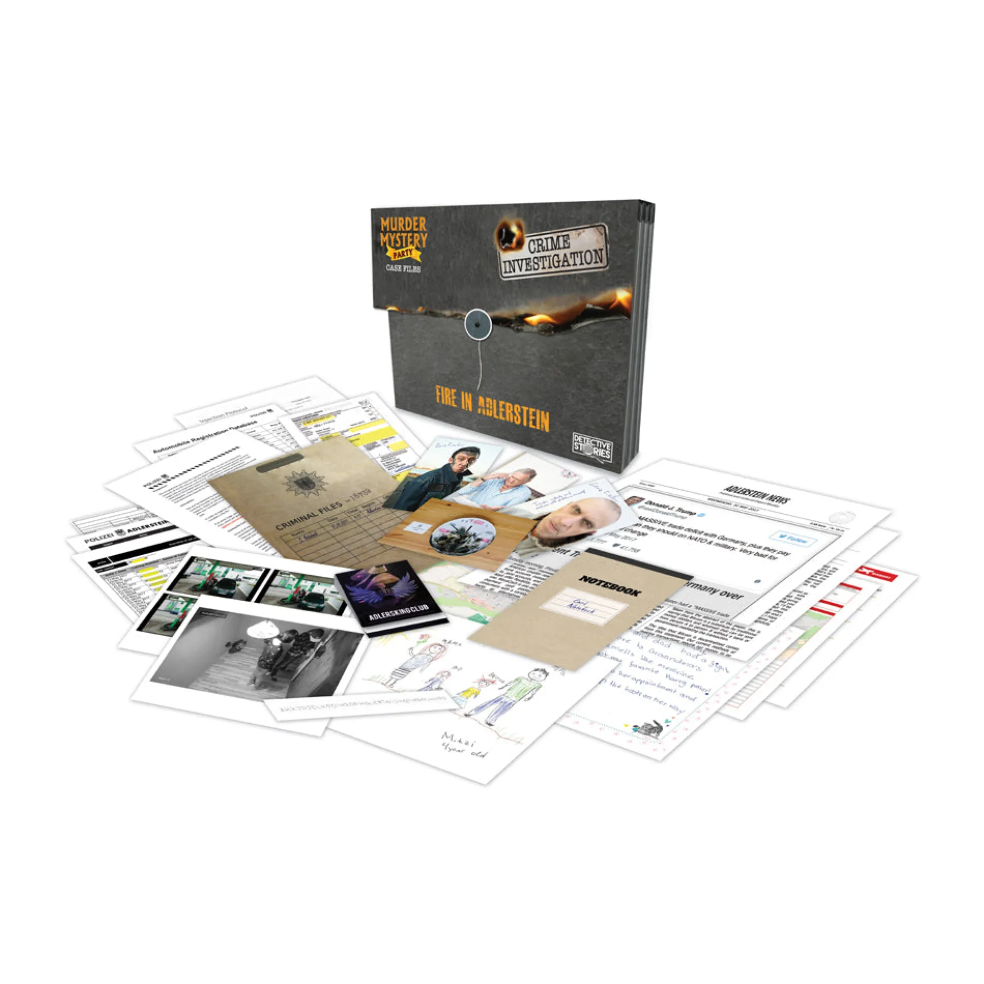 AreYouGame Murder Mystery Party Case Files: Fire in Adlerstein Investigation Game* Board Games|Role-Playing Games