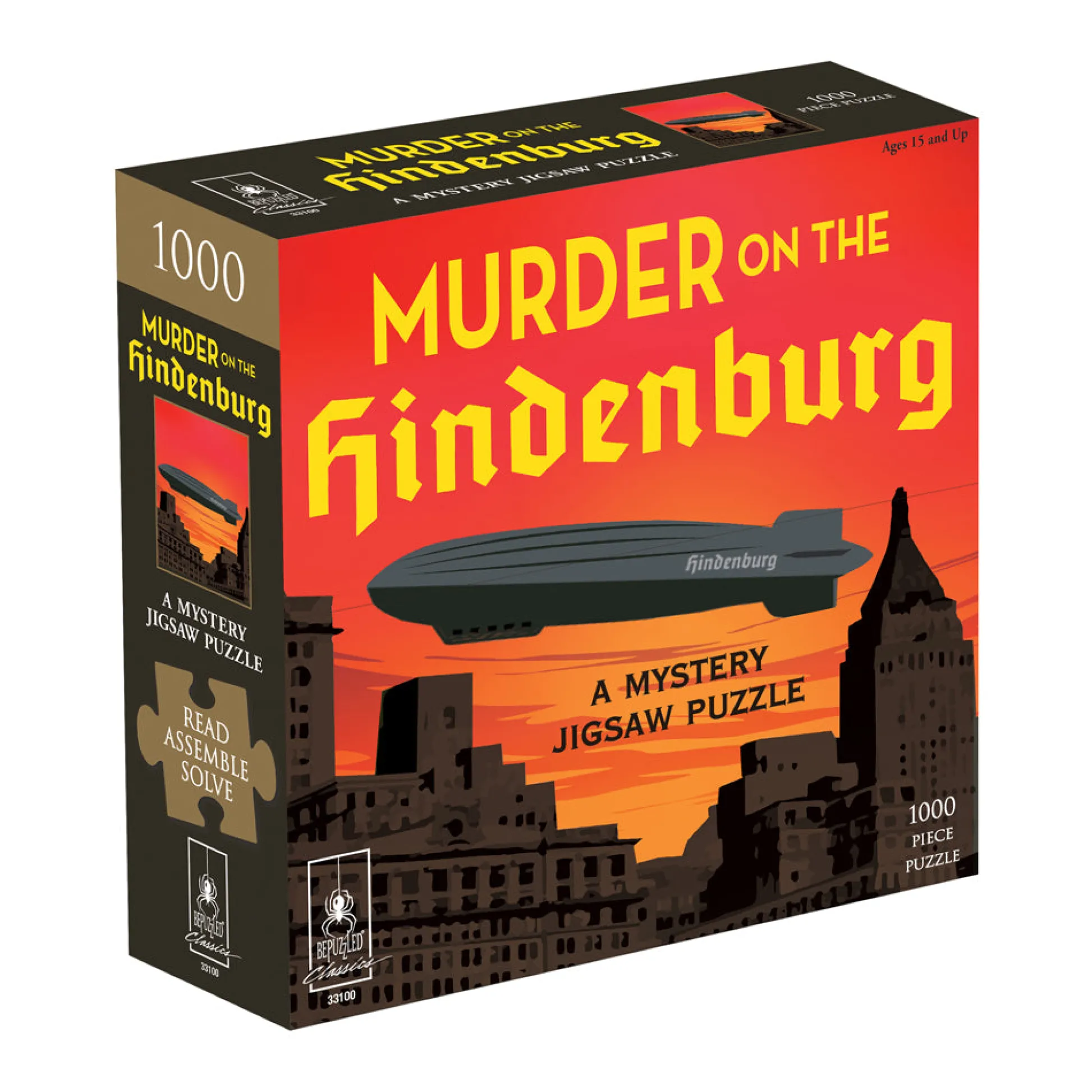 AreYouGame Murder on the Hindenburg 1000-Piece Classic Mystery Jigsaw Puzzle* Puzzles