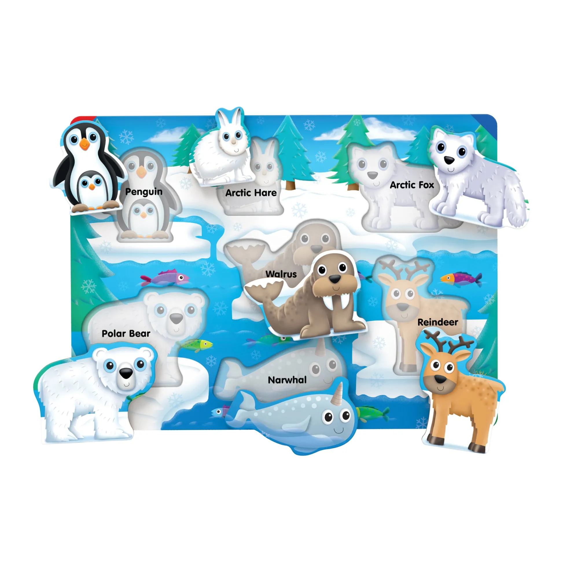AreYouGame My First Lift & Learn Arctic Puzzle - 7 pc* Puzzles