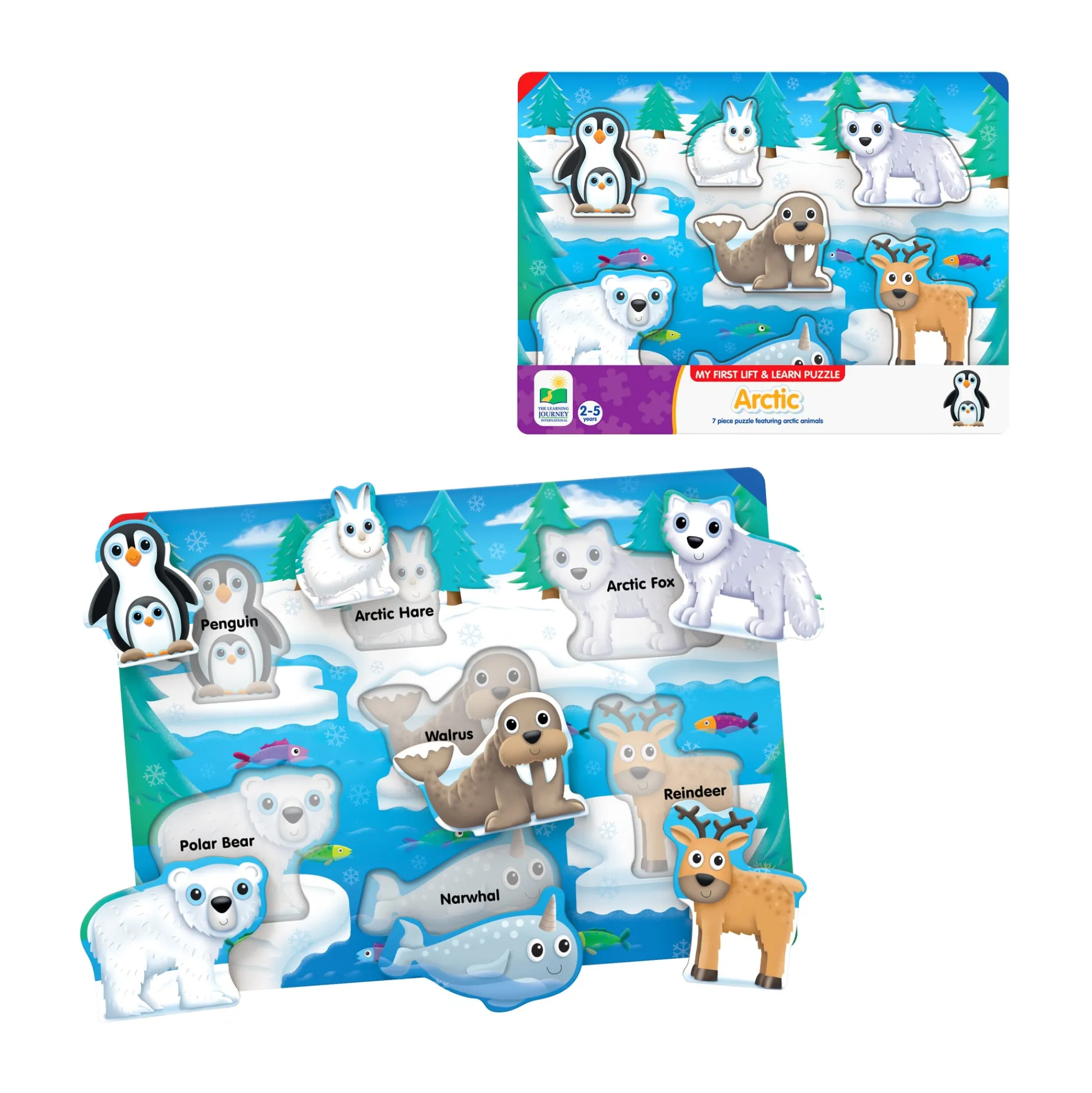 AreYouGame My First Lift & Learn Arctic Puzzle - 7 pc* Puzzles
