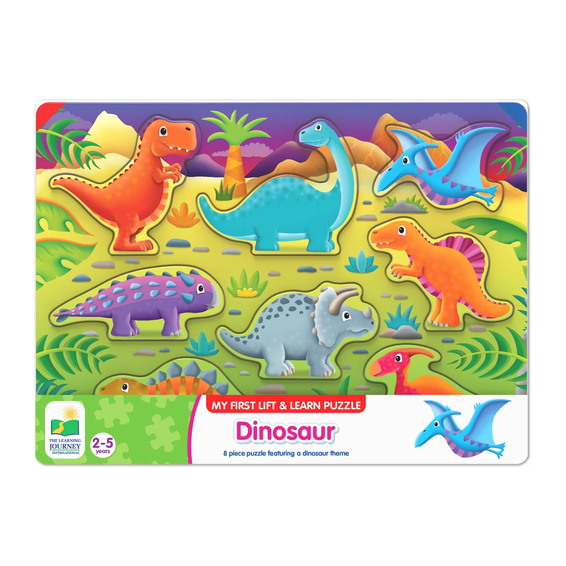 AreYouGame My First Lift & Learn Dinosaur Puzzle - 8 pcs* Puzzles