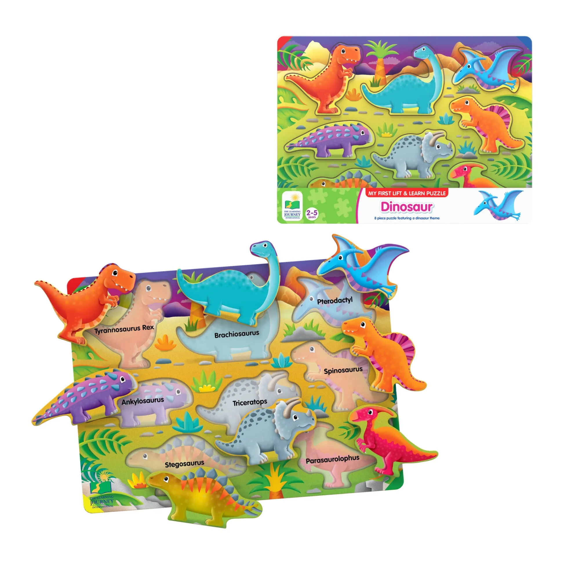 AreYouGame My First Lift & Learn Dinosaur Puzzle - 8 pcs* Puzzles