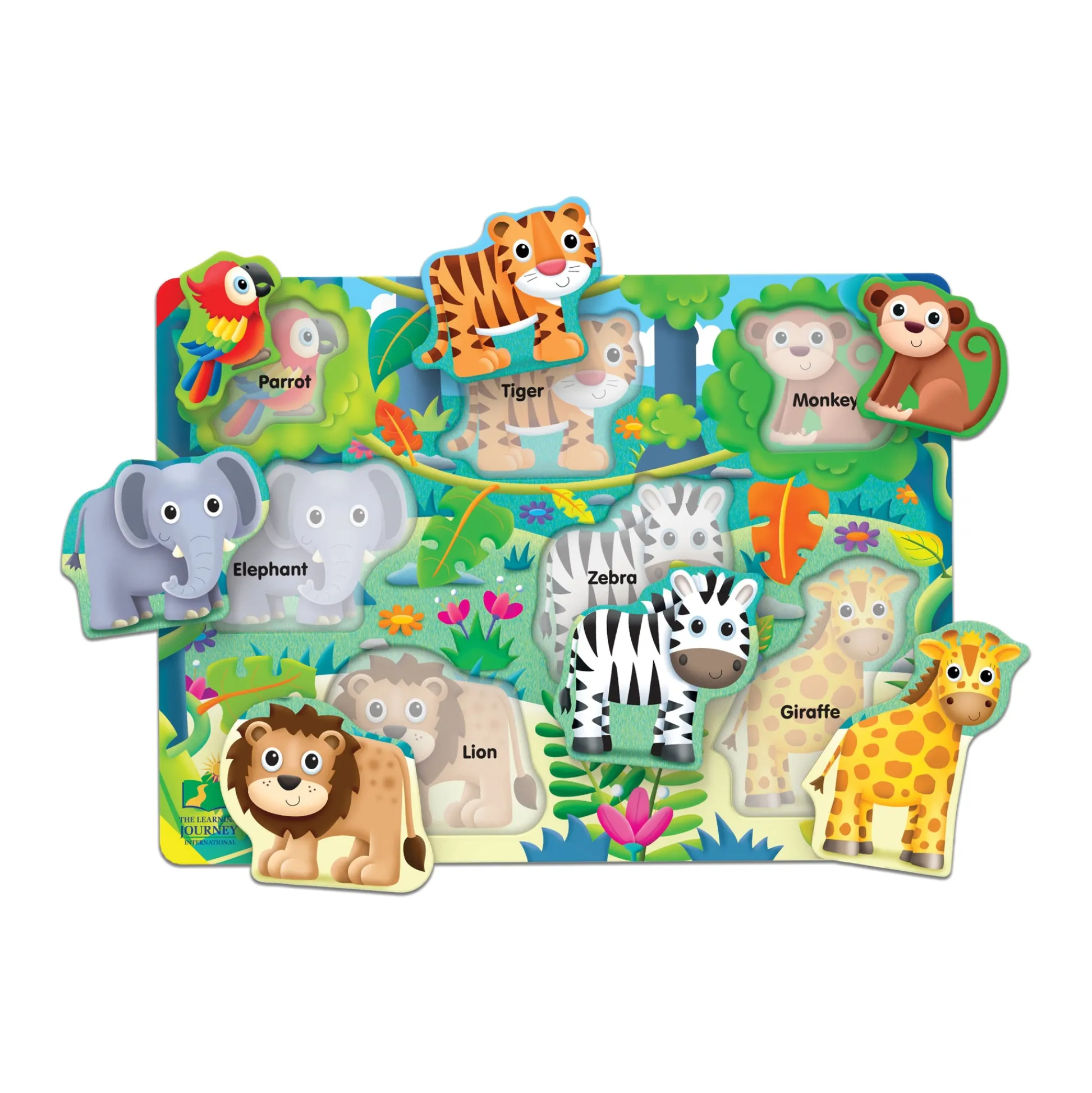 AreYouGame My First Lift & Learn Jungle Adventure Puzzle - 7 pc* Puzzles