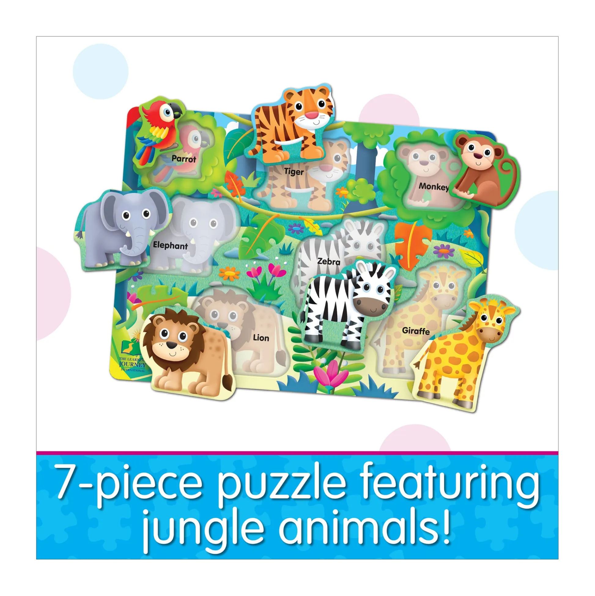 AreYouGame My First Lift & Learn Jungle Adventure Puzzle - 7 pc* Puzzles