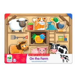 AreYouGame My First Lift & Learn Puzzle - On the Farm - 7 pc* Puzzles