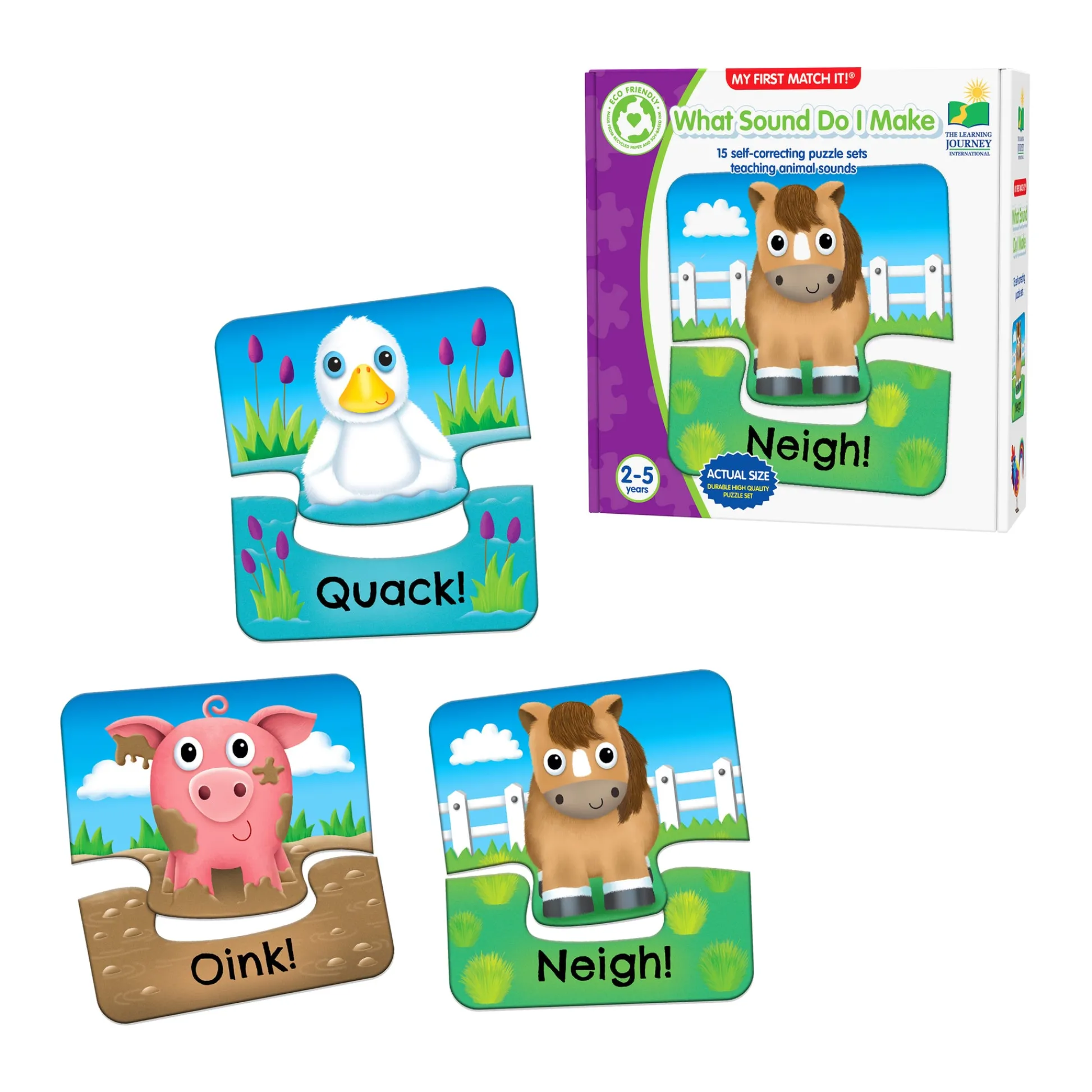 AreYouGame My First Match It! - Discover Animal Sounds Puzzle Game* Toddler & Preschool Games & Puzzles|Puzzles