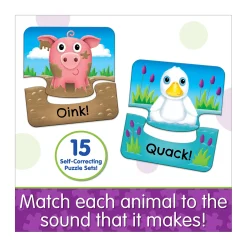 AreYouGame My First Match It! - Discover Animal Sounds Puzzle Game* Toddler & Preschool Games & Puzzles|Puzzles