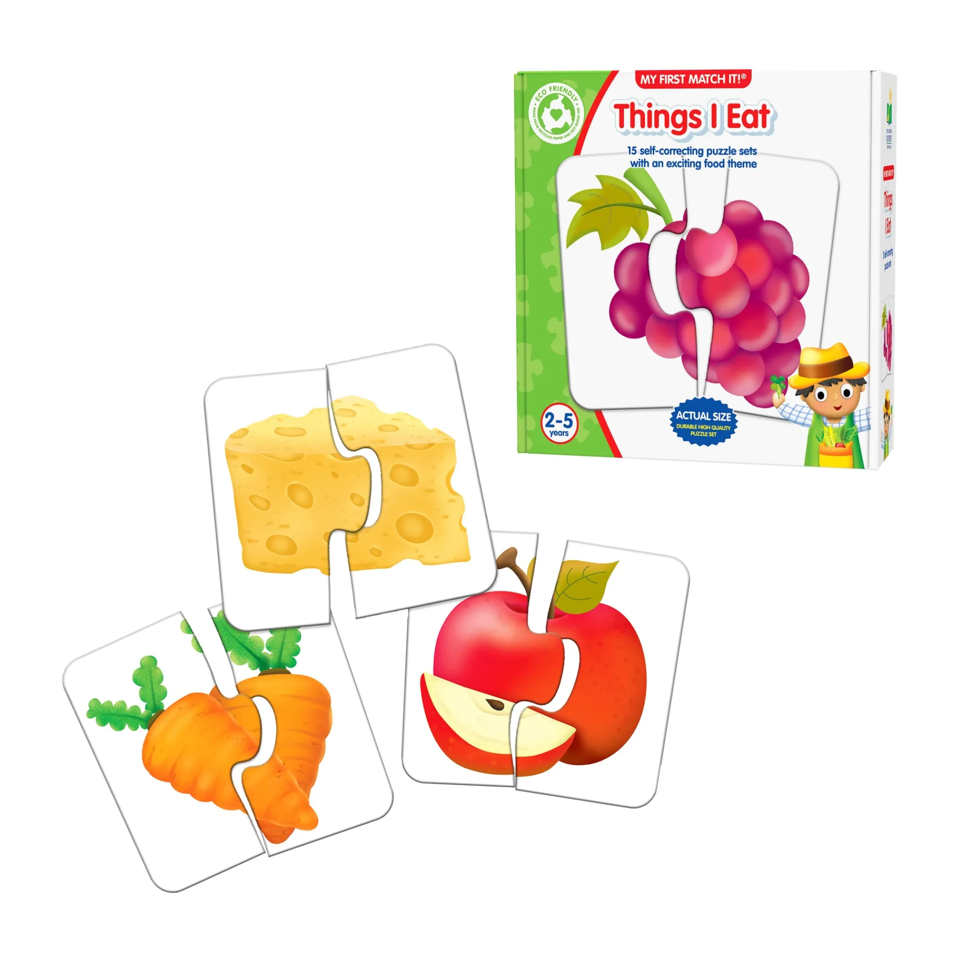 AreYouGame My First Match It! - Things I Eat - Educational Food Puzzle for Toddly* Toddler & Preschool Games & Puzzles|Puzzles