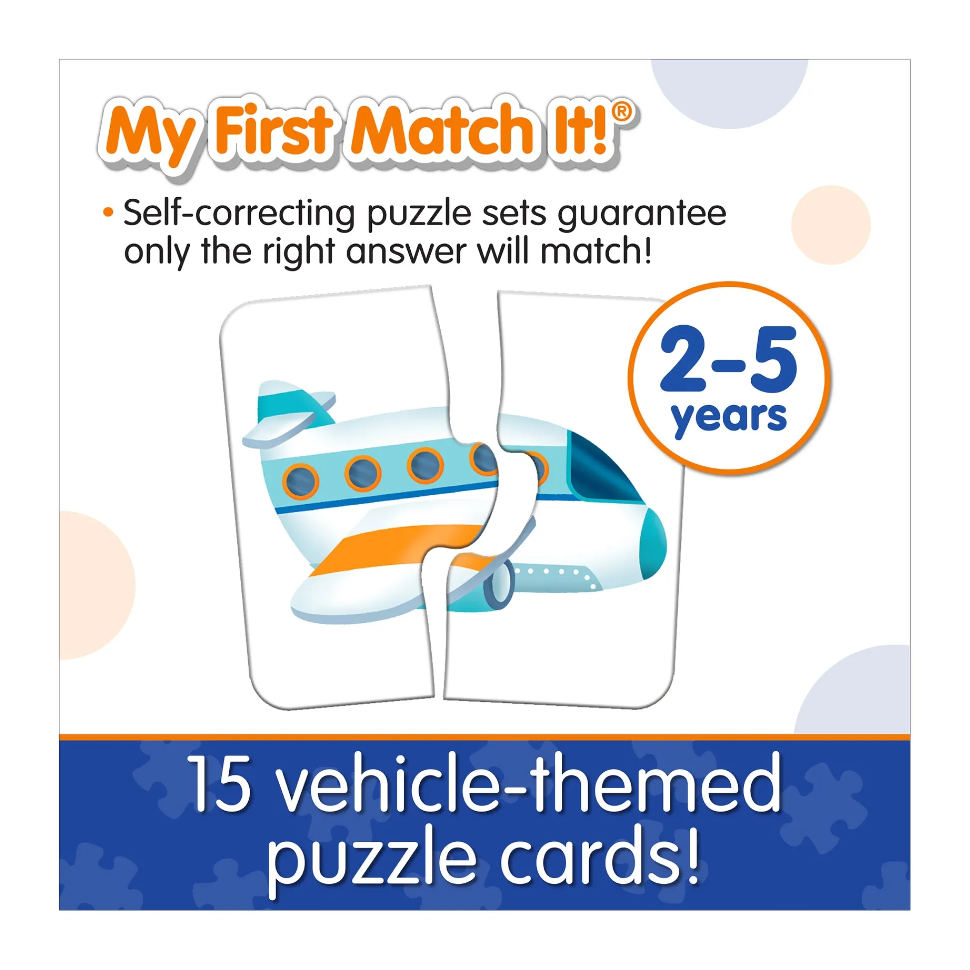 AreYouGame My First Match It! - Things That Go - Vibrant Puzzle Game* Toddler & Preschool Games & Puzzles|Puzzles