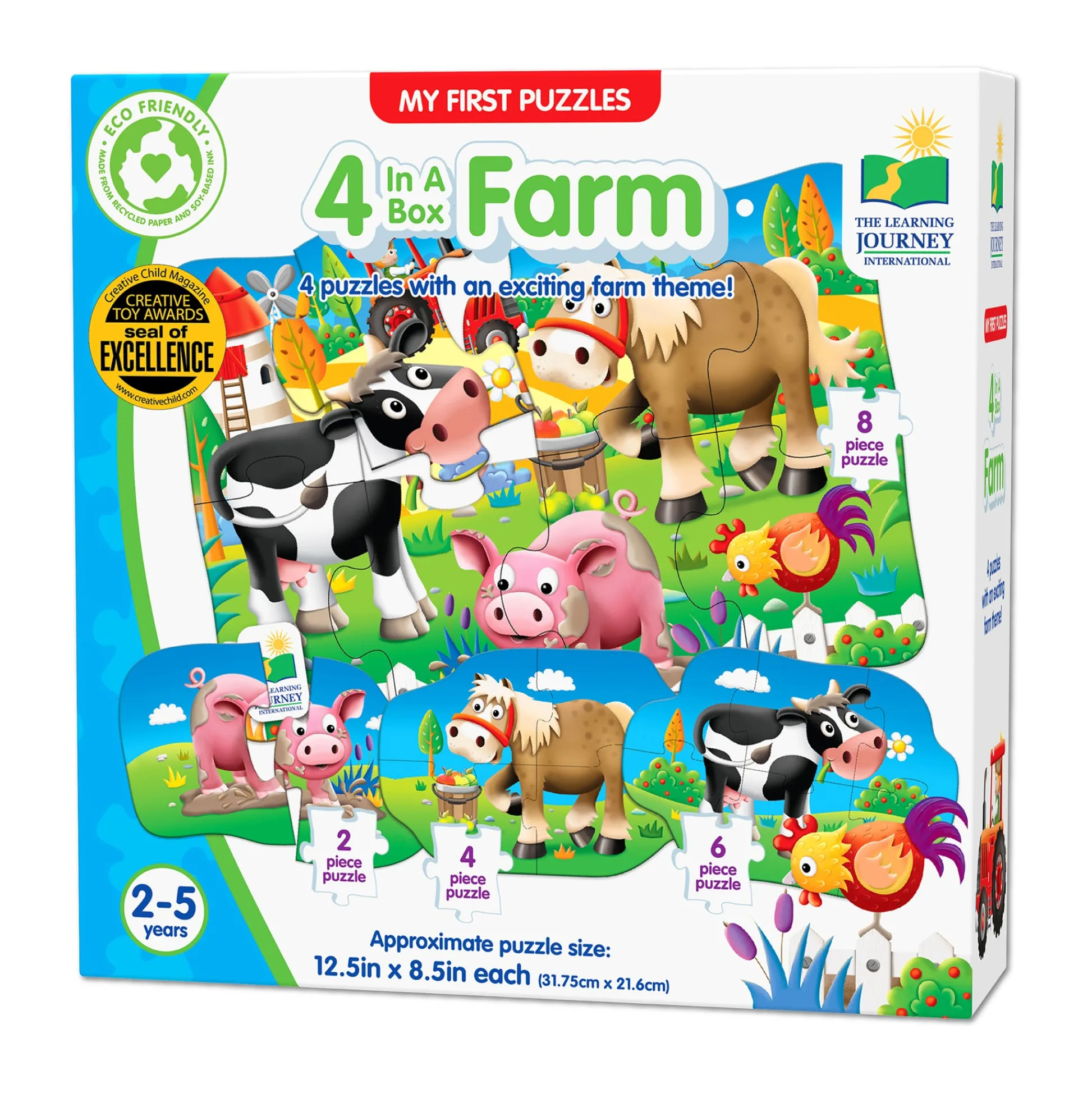 AreYouGame My First Puzzles - Farmyard Friends 4-Pack Puzzle Set* Puzzles