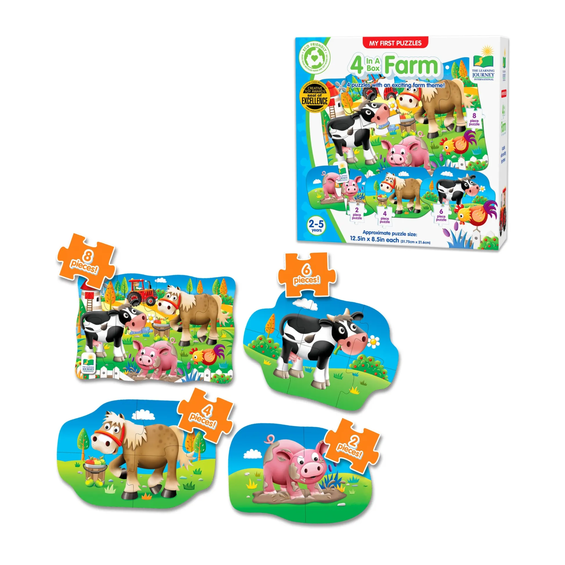 AreYouGame My First Puzzles - Farmyard Friends 4-Pack Puzzle Set* Puzzles