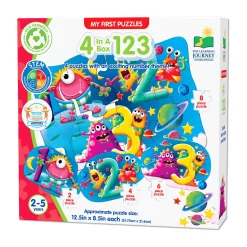 AreYouGame My First Puzzles Space Numbers 4-Pack Jigsaw Set* Toddler & Preschool Games & Puzzles|Puzzles