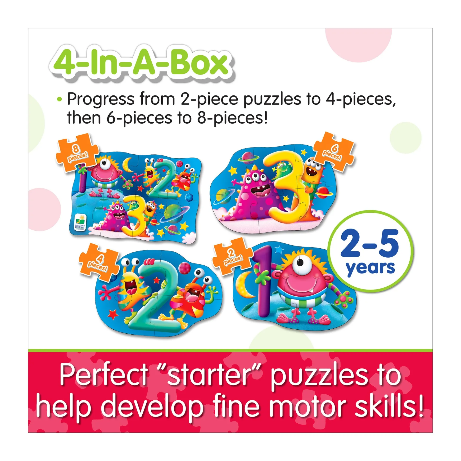 AreYouGame My First Puzzles Space Numbers 4-Pack Jigsaw Set* Toddler & Preschool Games & Puzzles|Puzzles