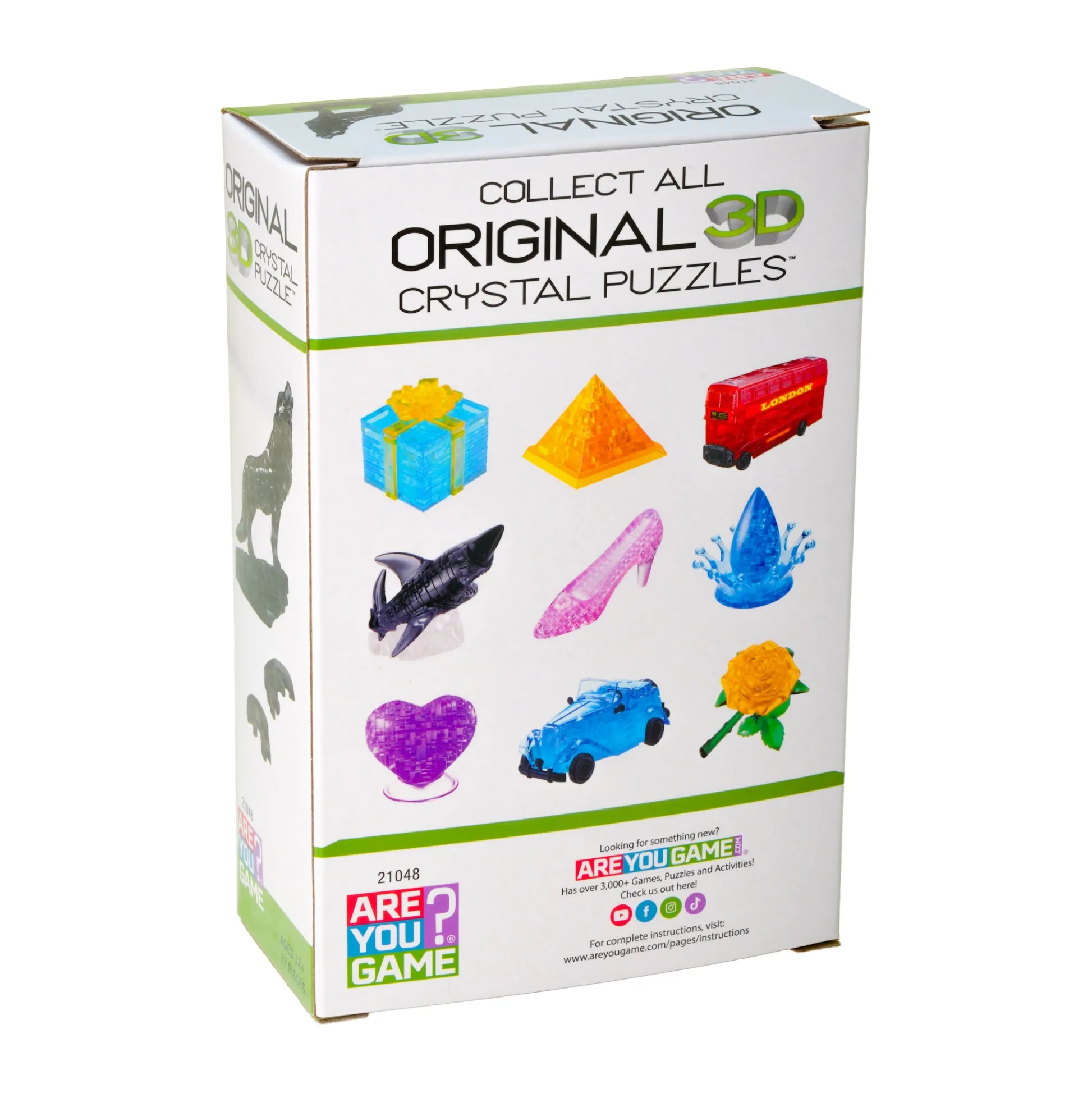 AreYouGame Mystic Black Wolf 3D Crystal Puzzle: 37 Pieces* Puzzles